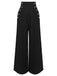 Pantaloni nero con bretelle solide degli anni '50