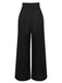 Pantaloni nero con bretelle solide degli anni '50