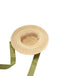 Cappello da sole in rafia con nastro verde Retrò