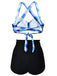 Bikini a pieghe incrociate plaid anni '50