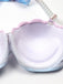 Set bikini rosa sfumato con gonna a conchiglia