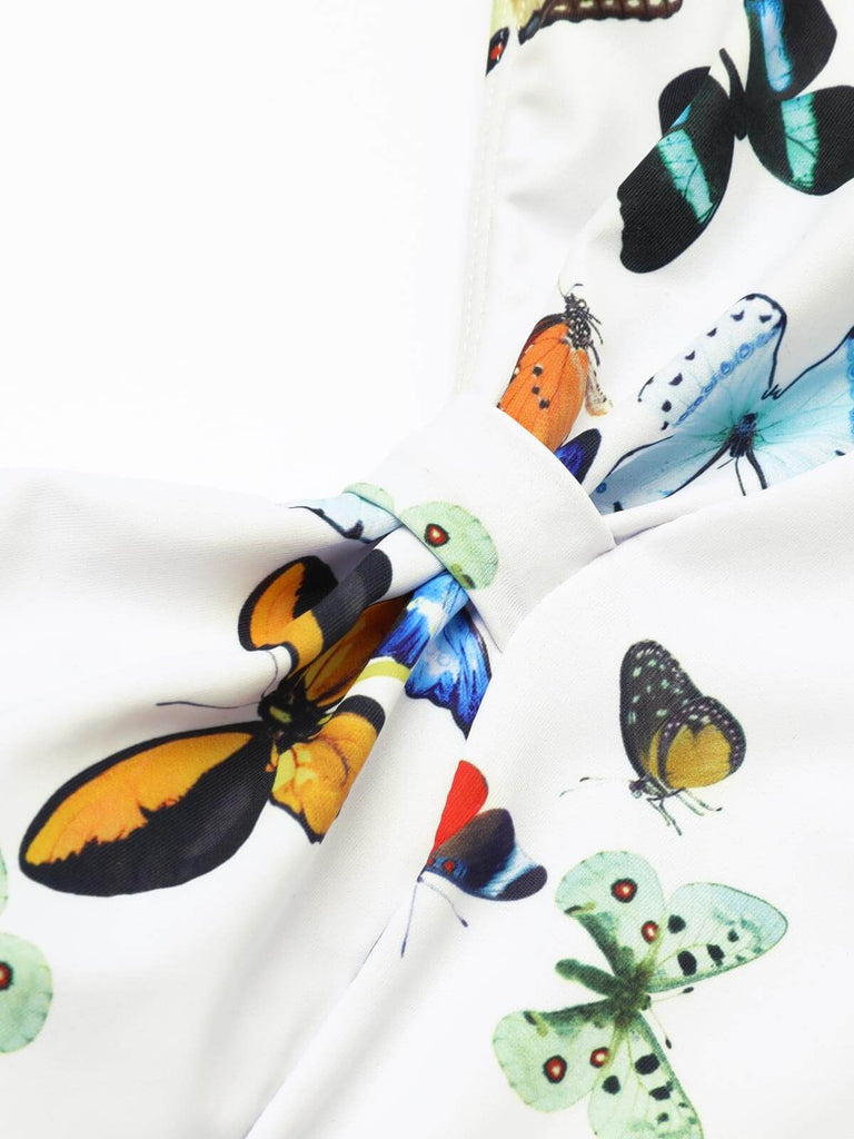 Costume intero con cinturino a farfalla e gonna copricostume
