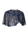 Mantello da flapper con paillettes e perline con scialle anni '20