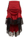 Gonna con volant gotica in pizzo solido di Halloween